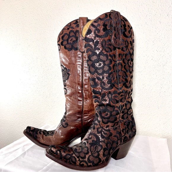 Corral Floral Lace boots - Picture 2 of 5